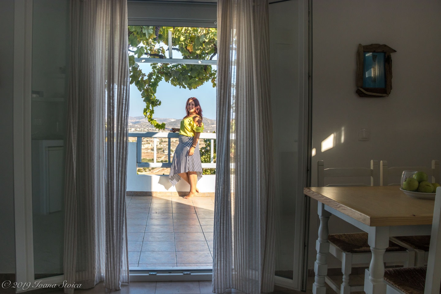 studio apartment with balcony in Greece