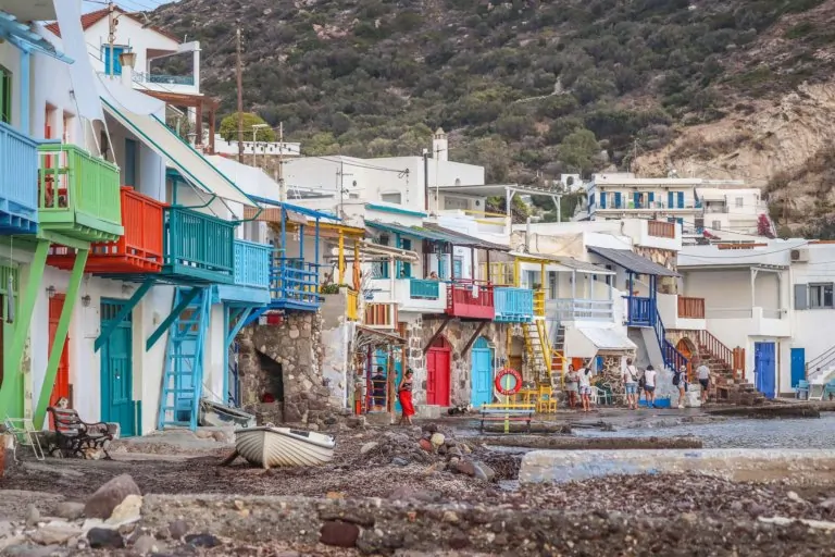 colourful houses in Klima