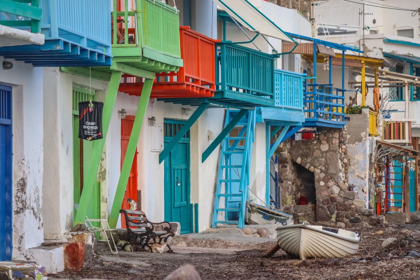 colourful houses in Klima