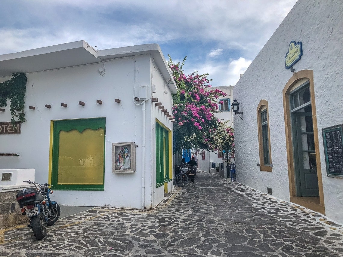 streets in plaka on Milos island