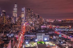 night view of New York City skyline