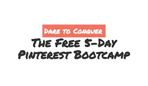 blogging resource dare to conquer free 5 day pinterest course logo