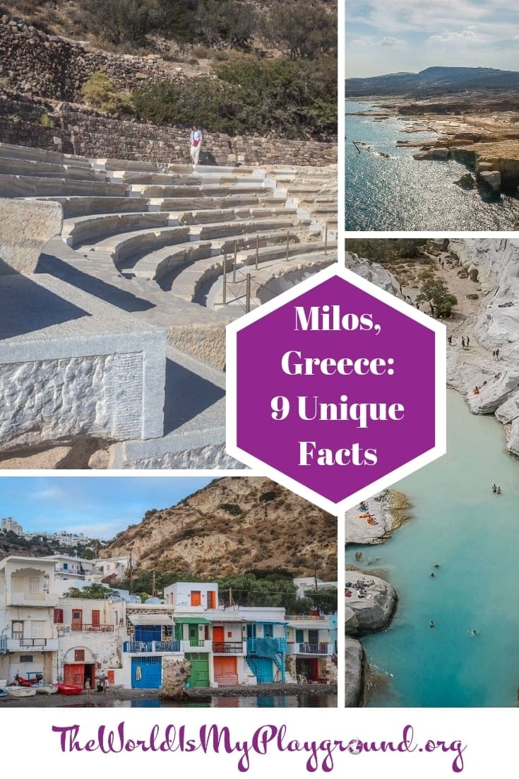 pinterest pin: 9 Unique Facts You Should Know about Milos Greece