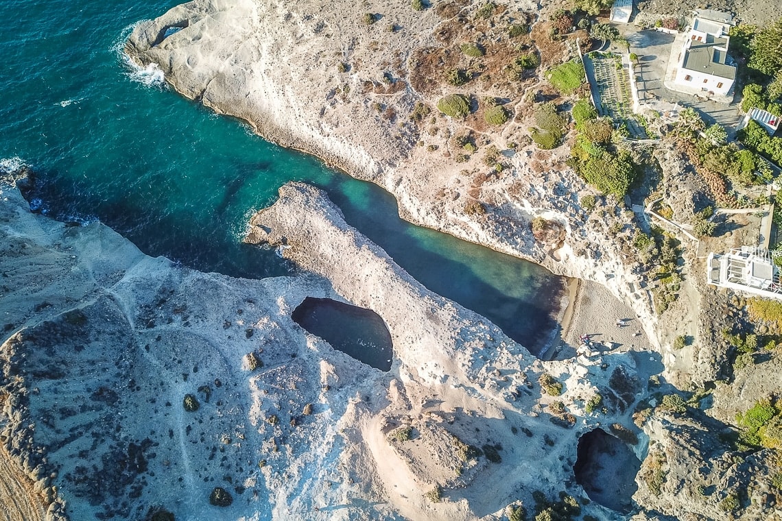 aerial view of Kapros beach