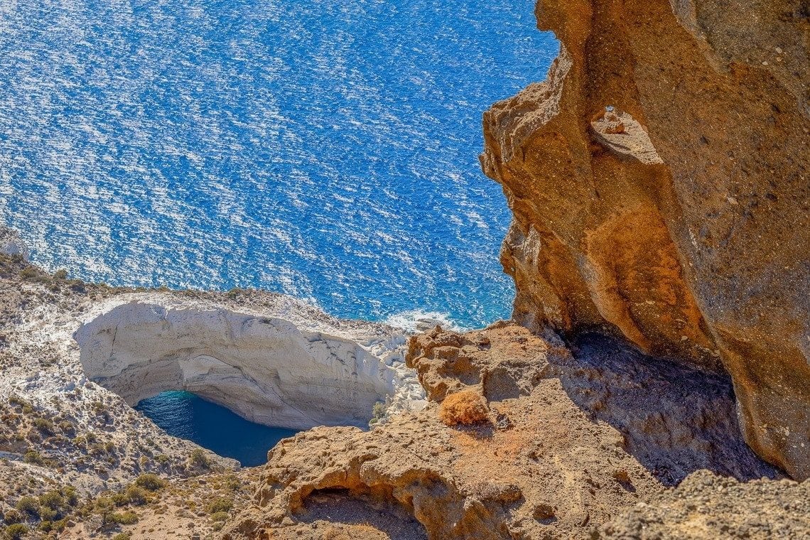roofless sykia cave from the top