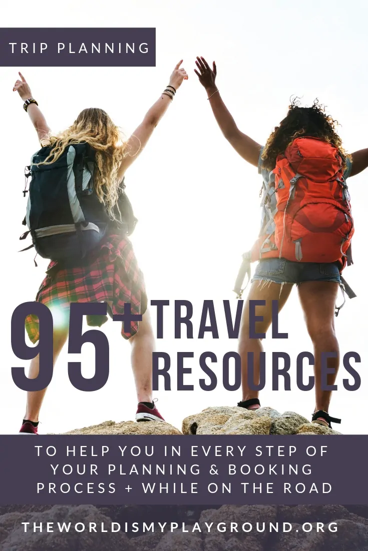 pinterest pin: 95+ travel resources that simplify the planning and booking process