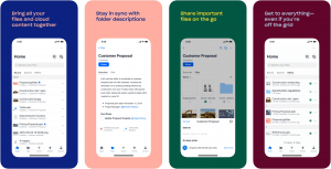 best blogging apps - dropbox app screenshot