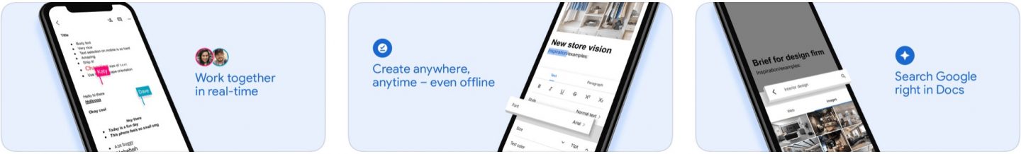 best blogging apps - google docs screenshot