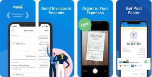 best travel apps - freshbooks app screenshots