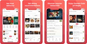 best travel apps - zomato app screenshots