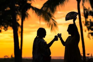 festival goers enjoying the Tamarindo sunsets near Casa Aura at BPM Festival Costa Rica 2020